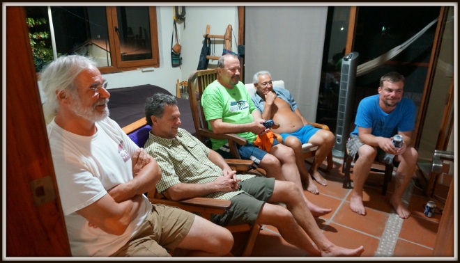 Eugen (host of Villas Tuparaiso) and his lovely wife Rita graciously hosted the Superbowl in their bedroom - the only place in Barra de Potosi where the boys could watch the game.