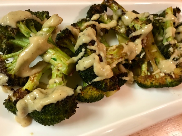 Roasted Broccoli with Tahini Drizzle